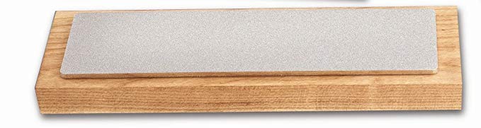 Chef'sChoice 400DS Diamond Sharpening Stone Uses Diamond Abrasives Housed in Solid Hardwood Box with Nonslip Rubber Feet Made in USA, 8-Inch, Brown