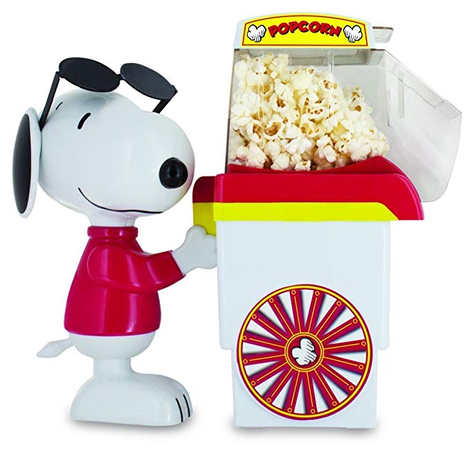 Smart Planet PNP‐1 Peanuts Snoopy Popcorn Cart Air Popper, Red