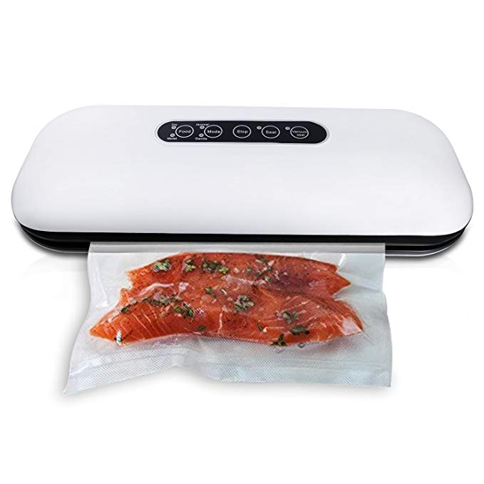 Chase Kitchen Automatic Vacuum Sealer Moist & Dry Food Sealing Machine with Roll Bags Starter Kit Air Suction Hose