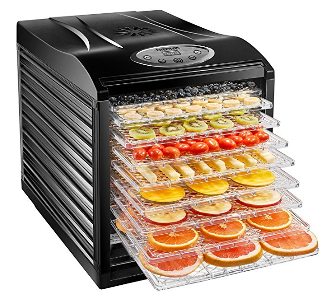 Chefman 9 Tray Food Dehydrator Machine Professional Electric Multi-Tier Food Preserver, Meat or Beef Jerky Maker, Fruit & Vegetable Dryer with BPA Free Slide Out Trays & Transparent Door