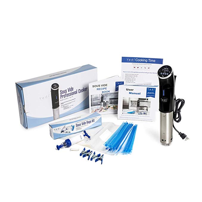 Sous Vide, Professional Immersion Circulator, with Endless Recipes and Deluxe Accessory Kit by Yedi Houseware