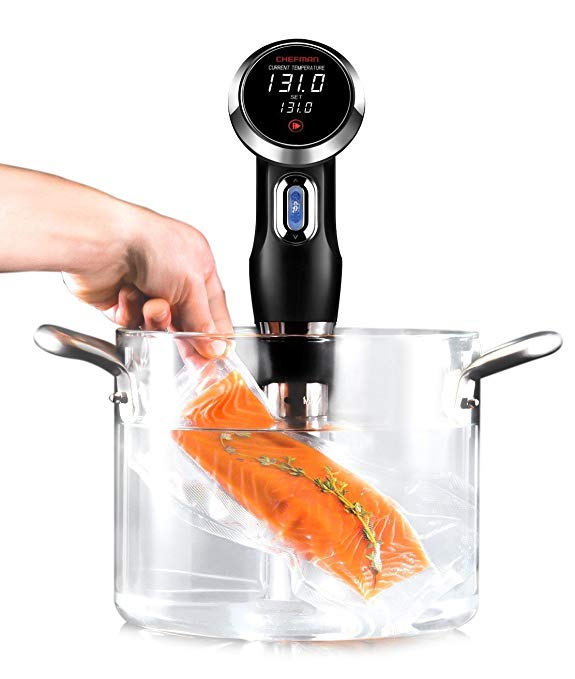 Chefman Sous Vide Immersion Circulator w/Precise Temperature, Programmable Digital Touch Screen Display and Easy to Use Controls, Black