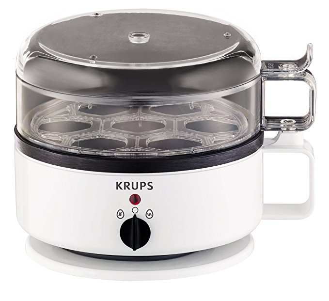 KRUPS F23070 Egg Cooker with Water Level Indicator, 7-Eggs capacity, White