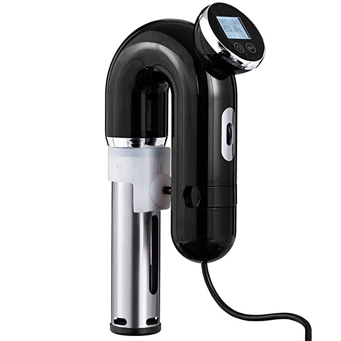 COSTWAY Sous Vide Precision Cooker, Thermal Immersion Circulator w/Accurate Temperature Digital Timer, Ultra Quiet, Stainless Steel, LED Display (1000W)