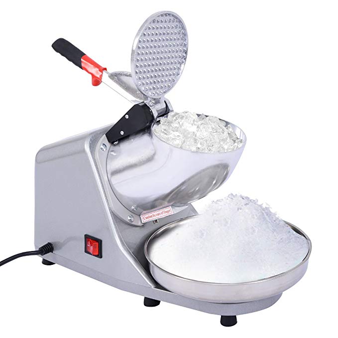 Spk Electric Ice Crusher Shaver Machine Snow Cone Maker 1450R/Min 200W 143 IBS Stainless Steel