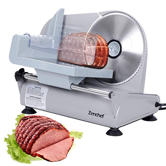 SUPER DEAL Premium Stainless Steel Electric Meat Slicer 7.5