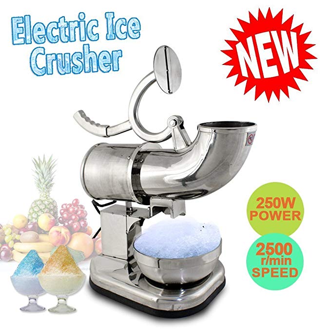 All Stainless Steel Ice Shaver Maker Snow Cone Machine Sno Shaved Icee Electric