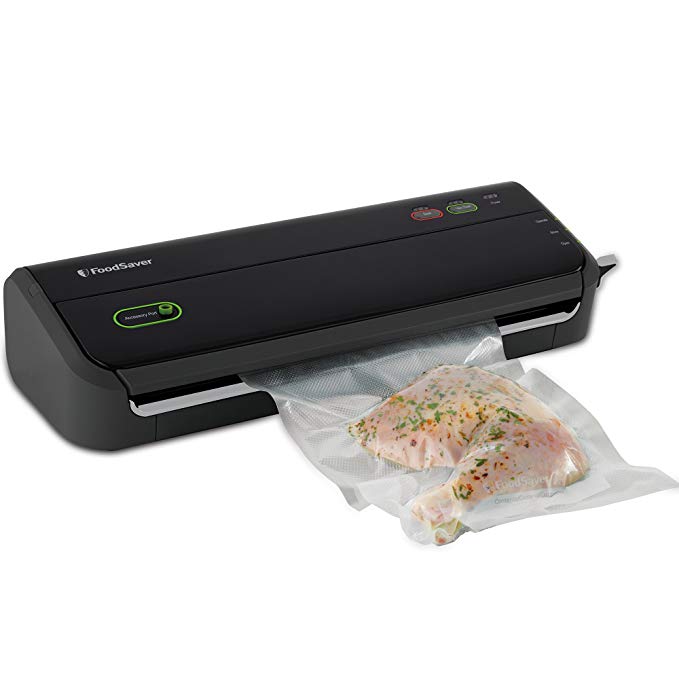 FoodSaver FM2000 Vacuum Sealer System with Starter Bags & Rolls, Black