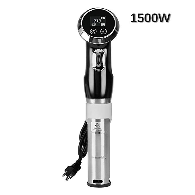 1500W Sous Vide Precision Cooker Immersion Circulator, Vacuum Food Cooker, LCD Digital Display Cooking Machine, Accurate Temperature Digital Timer,Ultra-Quiet,Stainless Steel Kitchenware