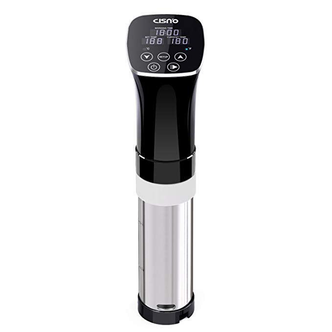 CISNO Sous Vide Cooker, 1000W Thermal Immersion Circulator Food Cooking Machine, Accurate Temperature Control 99Hrs Timer, Led Display, Cook Like A Pro Chef