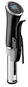 Gourmia GSV138 Digital Sous Vide Machine Pod Immersion Circulator Cooker - Powerful 1200 Watts Motor - Digital Timer Display - Black - Includes Free Recipe Cookbook