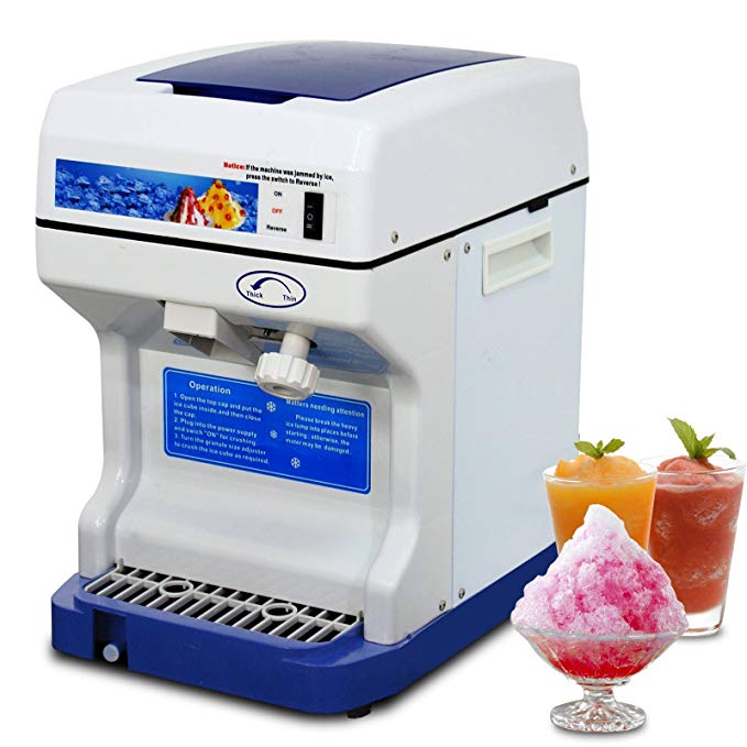 Super Deal PRO Commercial Ice Shaver Snow Cone Maker Ice Shaving Machine Ice Crusher, 1400 RMS, 265lbs 250W
